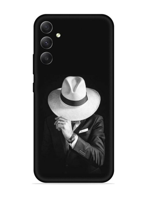 Men Under Hat Embossed Soft Silicone Case for Samsung Galaxy A34 (5G) Zapvi