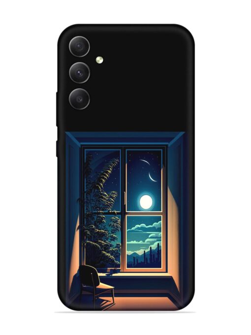 Night View At Window Embossed Soft Silicone Case for Samsung Galaxy A34 (5G) Zapvi