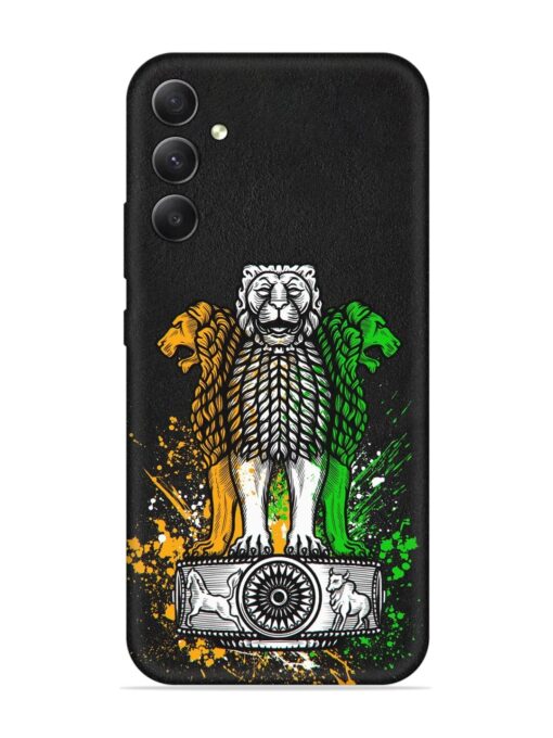 Pillars Of Ashoka Embossed Soft Silicone Case for Samsung Galaxy A34 (5G) Zapvi