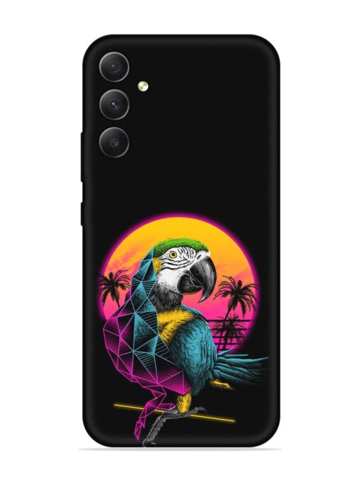 Rad Parrot Embossed Soft Silicone Case for Samsung Galaxy A34 (5G) Zapvi