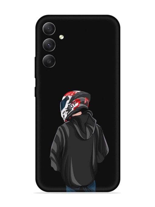 Motorcycle Rider Embossed Soft Silicone Case for Samsung Galaxy A34 (5G) Zapvi