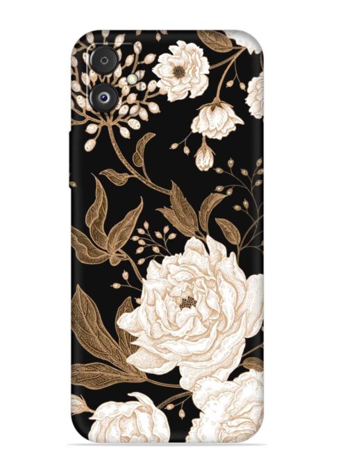 Peonies Roses Floral Embossed Soft Silicone Case for Samsung Galaxy F14 (5G) Zapvi