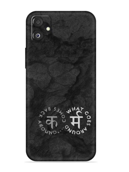 Karma Hindi Word Embossed Soft Silicone Case for Samsung Galaxy F14 (5G) Zapvi