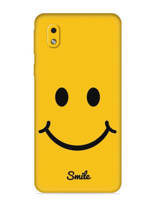 Yellow Smiley Embossed Soft Silicone Case for Samsung Galaxy M01 Core Zapvi