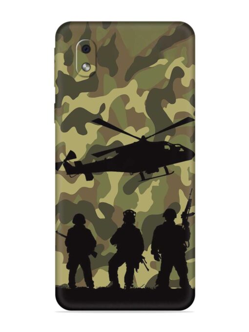 Army Heros Embossed Soft Silicone Case for Samsung Galaxy M01 Core Zapvi