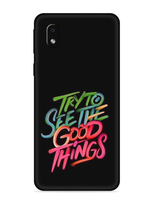 Try To See The Good Things Embossed Soft Silicone Case for Samsung Galaxy M01 Core Zapvi