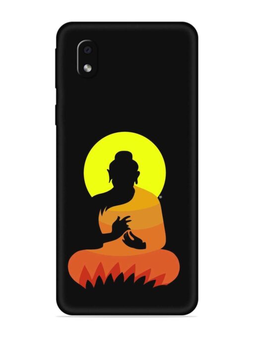 Buddha Art Black Embossed Soft Silicone Case for Samsung Galaxy M01 Core Zapvi