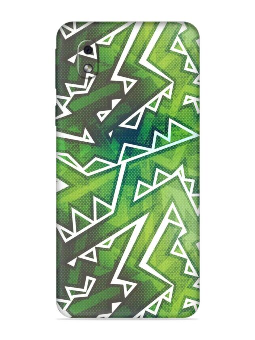 Green Graffiti Seamless Embossed Soft Silicone Case for Samsung Galaxy M01 Core Zapvi