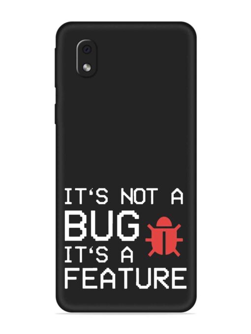 Not Bug Feature Embossed Soft Silicone Case for Samsung Galaxy M01 Core Zapvi