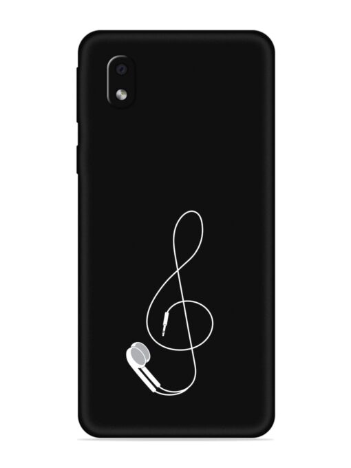 Music Earphone Vector Embossed Soft Silicone Case for Samsung Galaxy M01 Core Zapvi