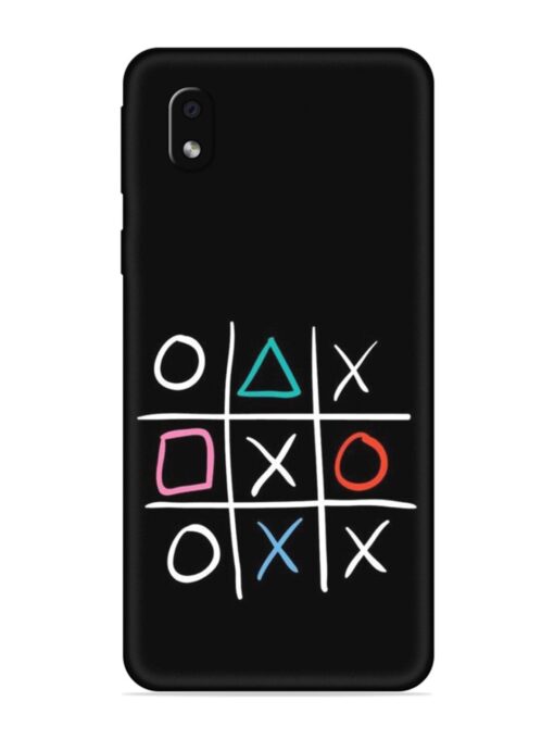 Super Neon Tic-Tac-Toe Embossed Soft Silicone Case for Samsung Galaxy M01 Core Zapvi