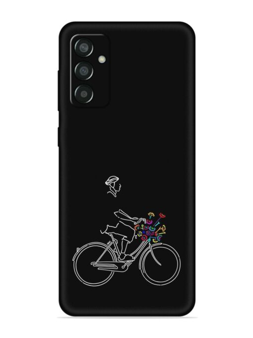 Minimalist Cycle Art Embossed Soft Silicone Case for Samsung Galaxy M13 (4G) Zapvi