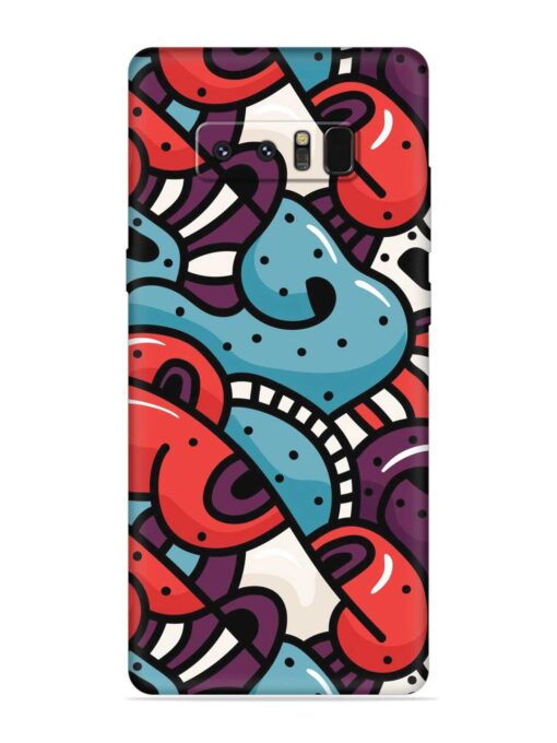 Seamless Backdrop Colorful Embossed Soft Silicone Case for Samsung Galaxy Note 8 Zapvi