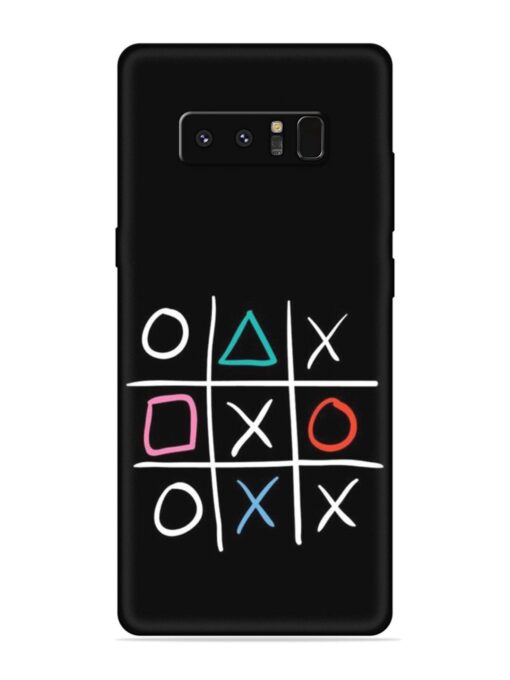 Super Neon Tic-Tac-Toe Embossed Soft Silicone Case for Samsung Galaxy Note 8 Zapvi