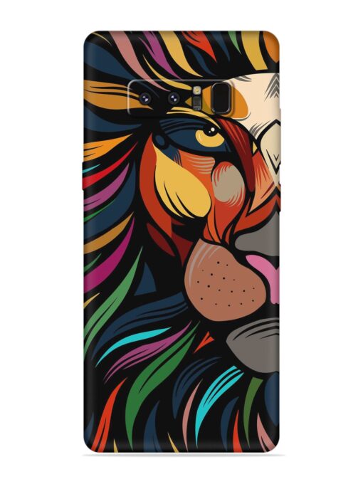 Trippy Lion Art Embossed Soft Silicone Case for Samsung Galaxy Note 8 Zapvi