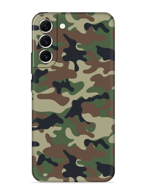 Army Military Camouflage Dark Green Embossed Soft Silicone Case for Samsung Galaxy S21 Fe (5G) Zapvi