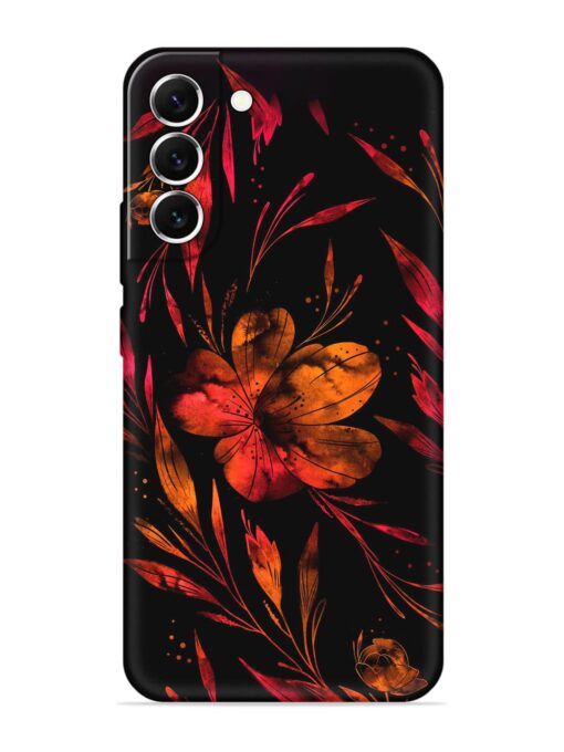 Red Flower Painting Embossed Soft Silicone Case for Samsung Galaxy S21 Fe (5G) Zapvi