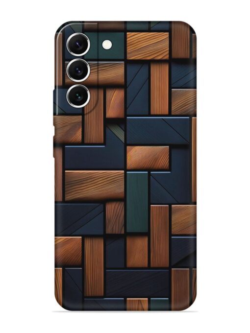 Wooden Background Cubes Embossed Soft Silicone Case for Samsung Galaxy S21 Fe (5G) Zapvi