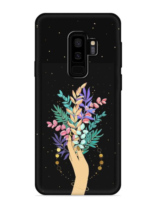 Flower On Hand Embossed Soft Silicone Case for Samsung Galaxy S9 Plus Zapvi