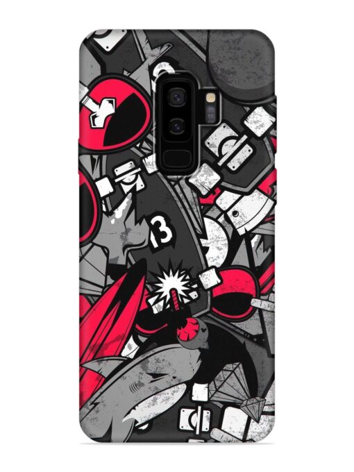 Fictional Doodle Embossed Soft Silicone Case for Samsung Galaxy S9 Plus Zapvi