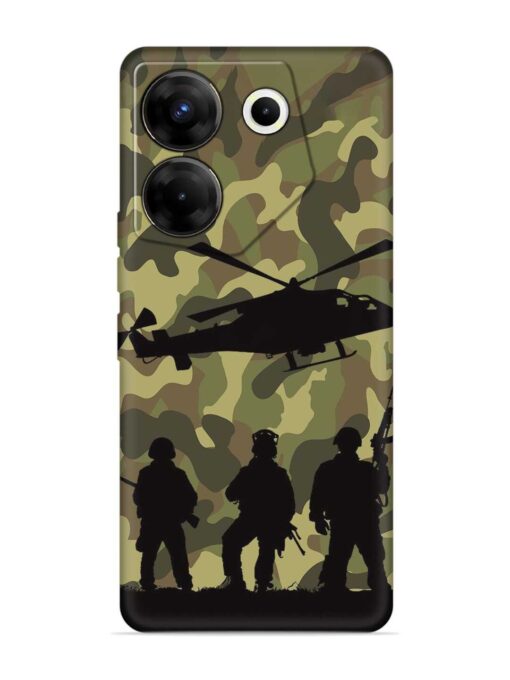 Army Heros Embossed Soft Silicone Case for Tecno Camon 20 Pro (5G) Zapvi