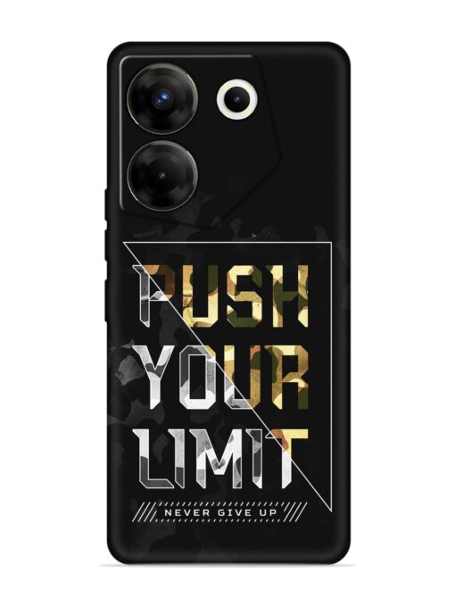 Push Your Limits Embossed Soft Silicone Case for Tecno Camon 20 Pro (5G) Zapvi