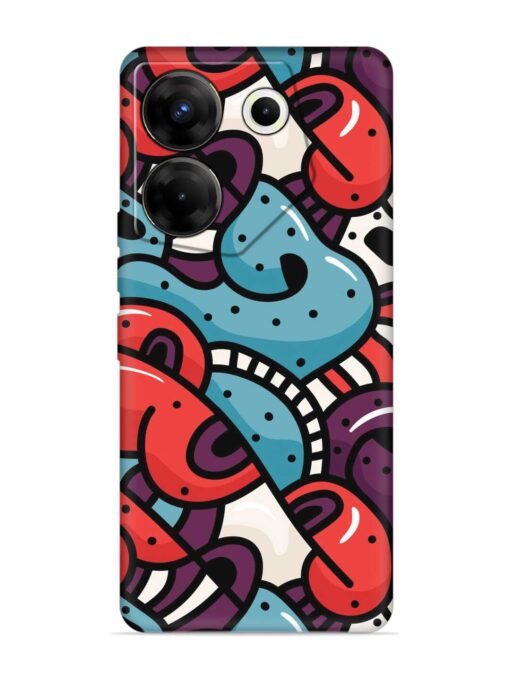 Seamless Backdrop Colorful Embossed Soft Silicone Case for Tecno Camon 20 Pro (5G) Zapvi