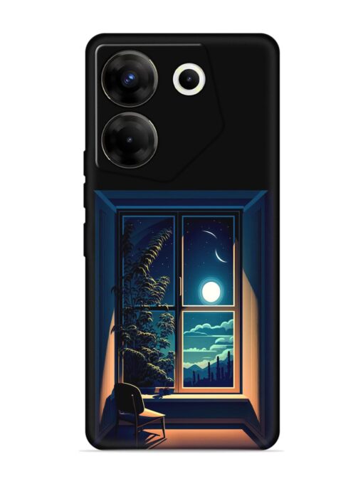 Night View At Window Embossed Soft Silicone Case for Tecno Camon 20 Pro (5G) Zapvi