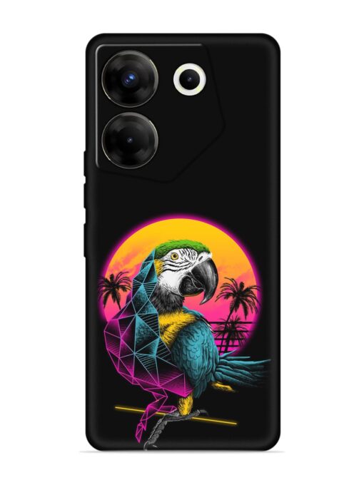 Rad Parrot Embossed Soft Silicone Case for Tecno Camon 20 Pro (5G) Zapvi