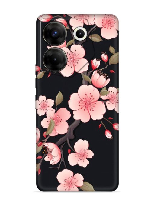 Cherry Blossom Embossed Soft Silicone Case for Tecno Camon 20 Pro (5G) Zapvi