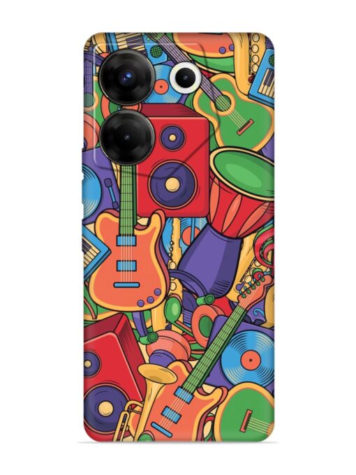 Colorful Music Art Embossed Soft Silicone Case for Tecno Camon 20 Pro (5G) Zapvi