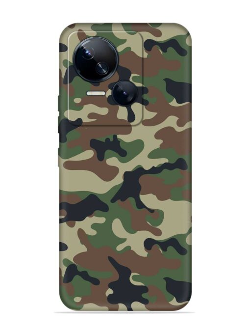 Army Military Camouflage Dark Green Embossed Soft Silicone Case for Tecno Spark 10 (5G) Zapvi