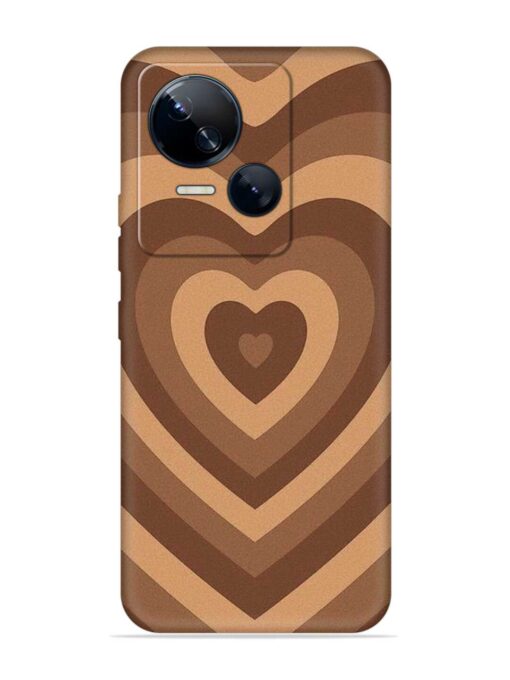 Brown Heart Embossed Soft Silicone Case for Tecno Spark 10 (5G) Zapvi