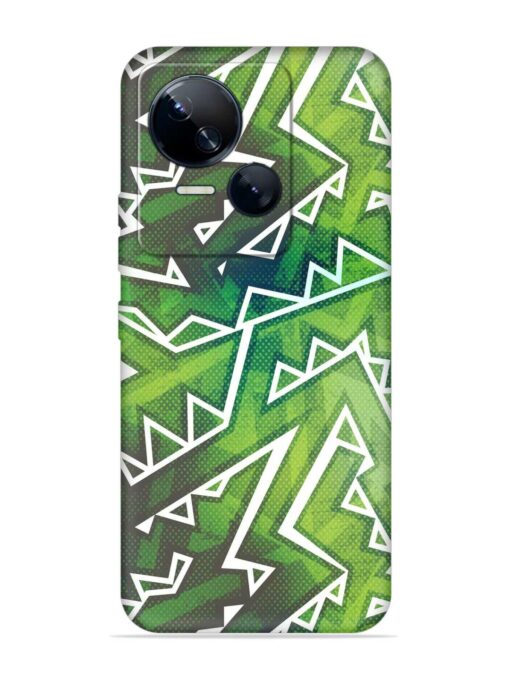 Green Graffiti Seamless Embossed Soft Silicone Case for Tecno Spark 10 (5G) Zapvi