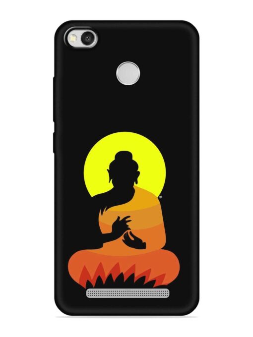 Buddha Art Black Embossed Soft Silicone Case for Xiaomi Redmi 3S Zapvi