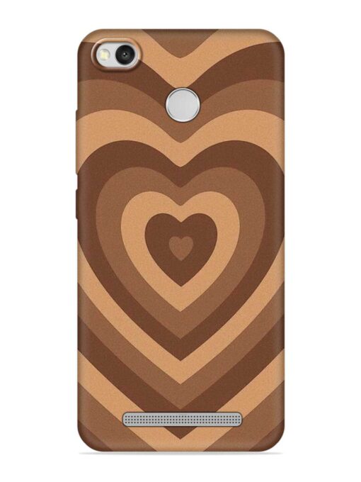 Brown Heart Embossed Soft Silicone Case for Xiaomi Redmi 3S Zapvi