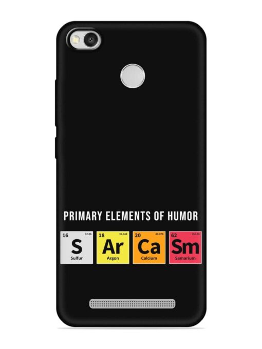 Primary Elements Humor Embossed Soft Silicone Case for Xiaomi Redmi 3S Zapvi