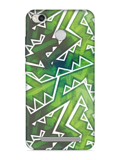 Green Graffiti Seamless Embossed Soft Silicone Case for Xiaomi Redmi 3S Zapvi