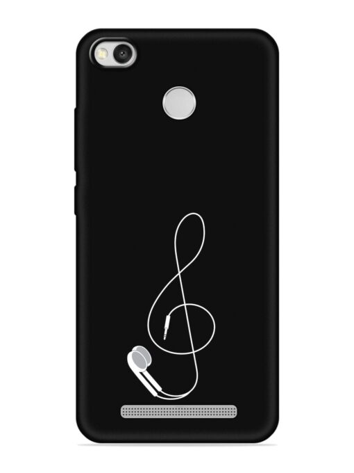 Music Earphone Vector Embossed Soft Silicone Case for Xiaomi Redmi 3S Zapvi