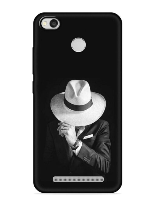 Men Under Hat Embossed Soft Silicone Case for Xiaomi Redmi 3S Zapvi