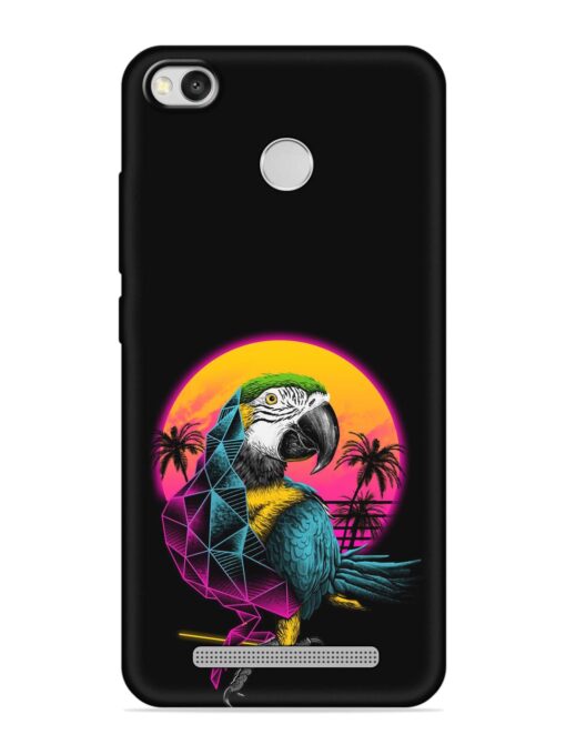 Rad Parrot Embossed Soft Silicone Case for Xiaomi Redmi 3S Zapvi