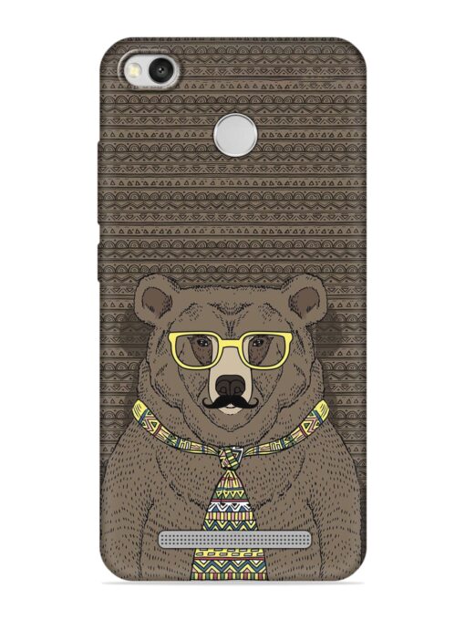 Grizzly Bear Embossed Soft Silicone Case for Xiaomi Redmi 3S Zapvi