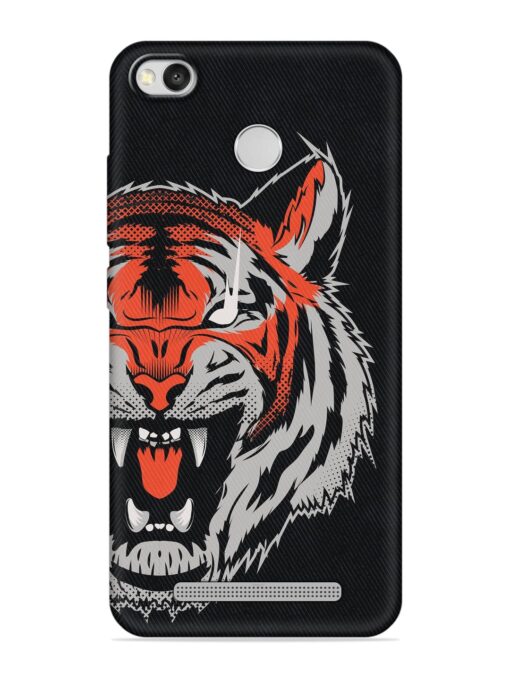 Tiger Aggression Embossed Soft Silicone Case for Xiaomi Redmi 3S Zapvi