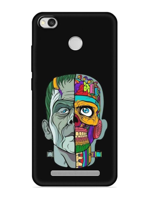 Men Vs Skull Embossed Soft Silicone Case for Xiaomi Redmi 3S Prime Zapvi