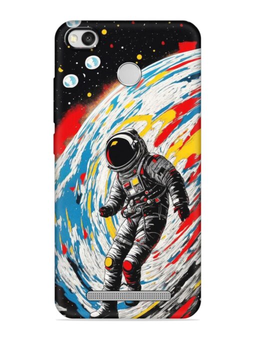 Astronaut Art Embossed Soft Silicone Case for Xiaomi Redmi 3S Prime Zapvi