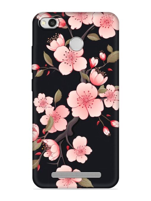 Cherry Blossom Embossed Soft Silicone Case for Xiaomi Redmi 3S Prime Zapvi