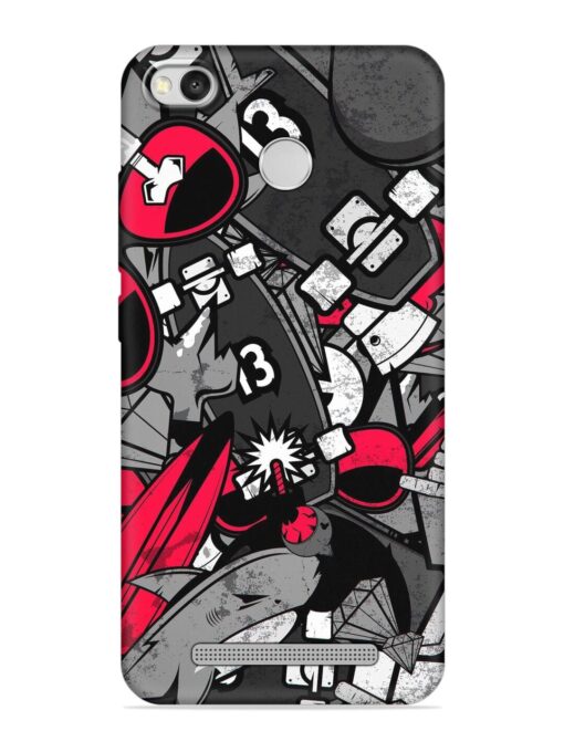 Fictional Doodle Embossed Soft Silicone Case for Xiaomi Redmi 3S Prime Zapvi