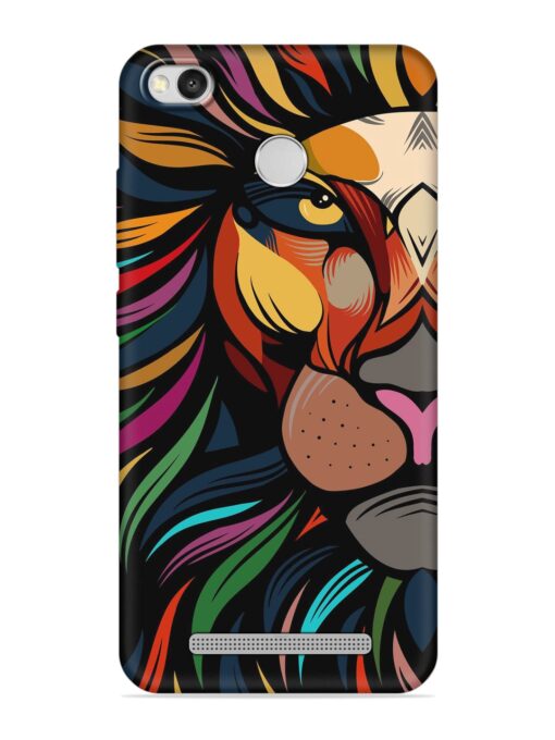 Trippy Lion Art Embossed Soft Silicone Case for Xiaomi Redmi 3S Prime Zapvi