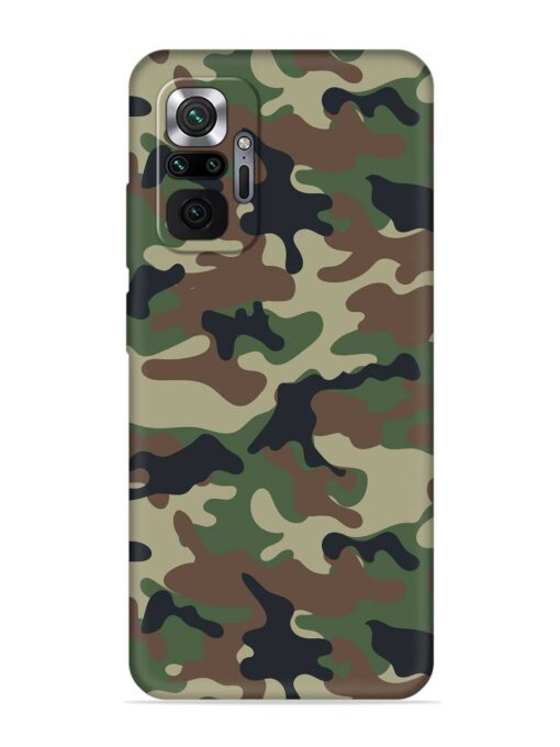 Army Military Camouflage Dark Green Embossed Soft Silicone Case for Xiaomi Redmi Note 10 Pro Max Zapvi