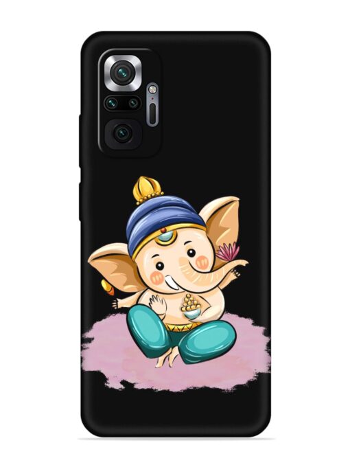 Bal Ganesh Vector Art Embossed Soft Silicone Case for Xiaomi Redmi Note 10 Pro Max Zapvi